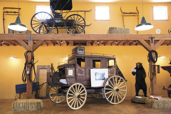(Gabe Green | The Daily World) A 1888 stagecoach on display in the museum’s barn.