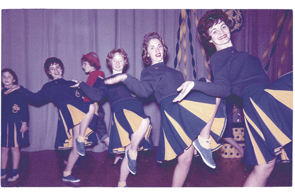 These were brought in by Pat Pearson this morning. I am going to split them up; maybe the file was too big. Girls 1961-62, L-R, Mascot Mary Kay Long, Pat Pearson, Kay Smith, Diane Long, and Sheri Failor
