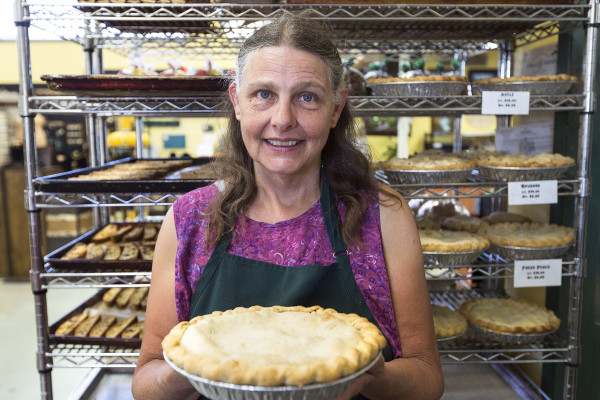 (Gabe Green | The Daily World) Nancy Lachel of Nancy’s Bakery in Hoquiam has not been able to make her blackberry pies this year due to restrictions on harvesting blackberries on private land.