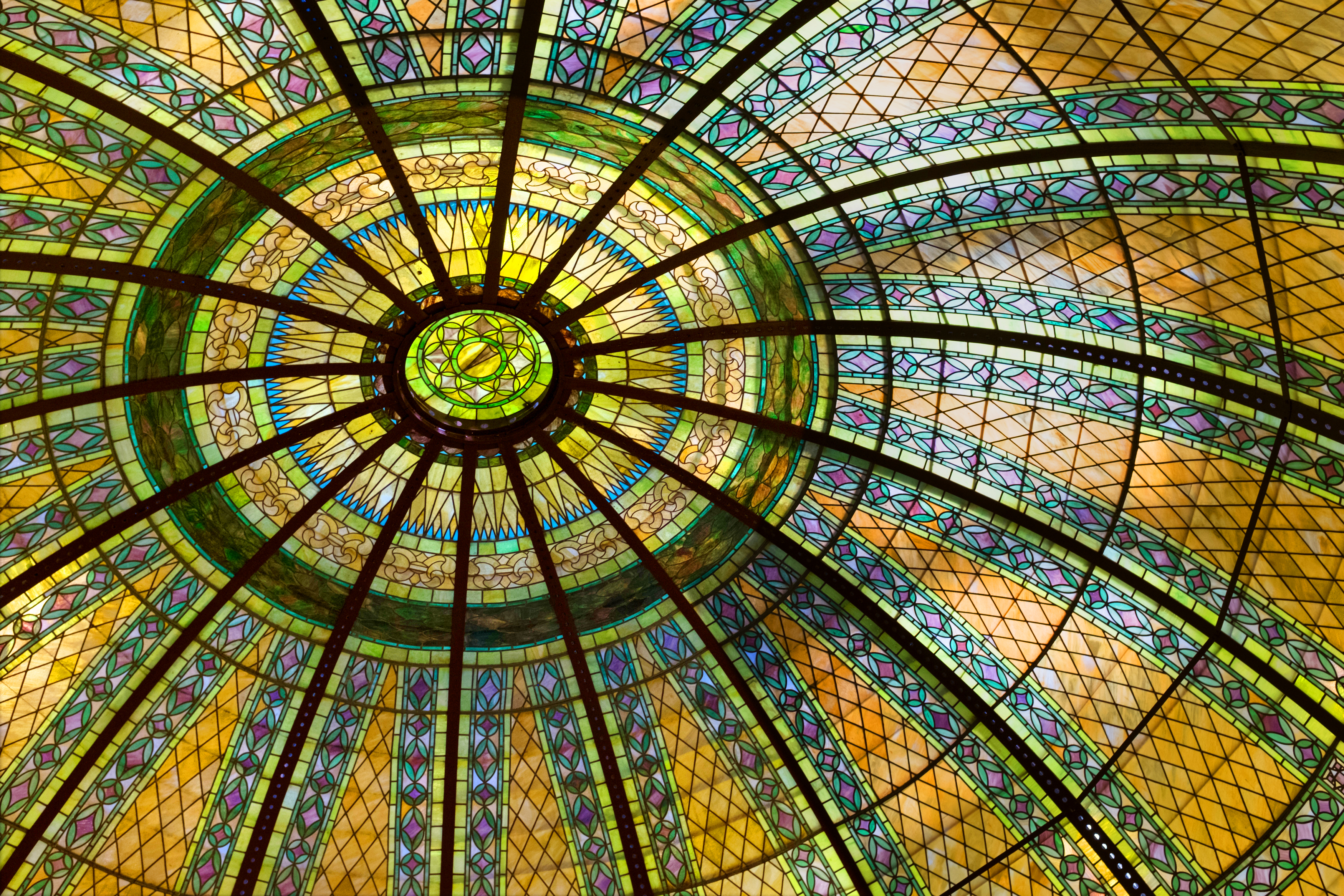 DAMIAN MULINIX The stained glass dome of the historic Pacific County courthouse in South Bend.